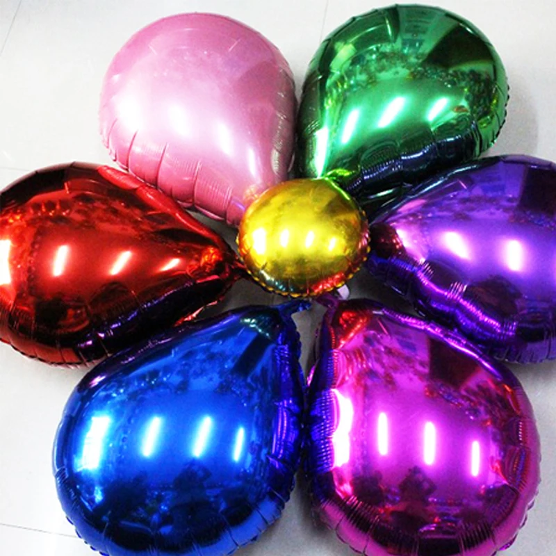 Balon 50pcs Flowers Aluminum Foil Balloons Happy Birthday Wedding