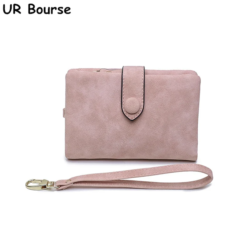 

UR BOURSE Ladies Large-capacity Wallet Female Leather Multi-functional Card Holder Women's Scrub Multi-card Coin Purse Buckle