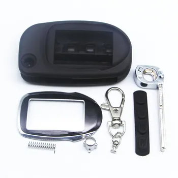 

M7 switchblade key case for Scher Khan magicar 7 9 uncut blade fob case cover M7 M9 folding car flip remote+Keychain glass