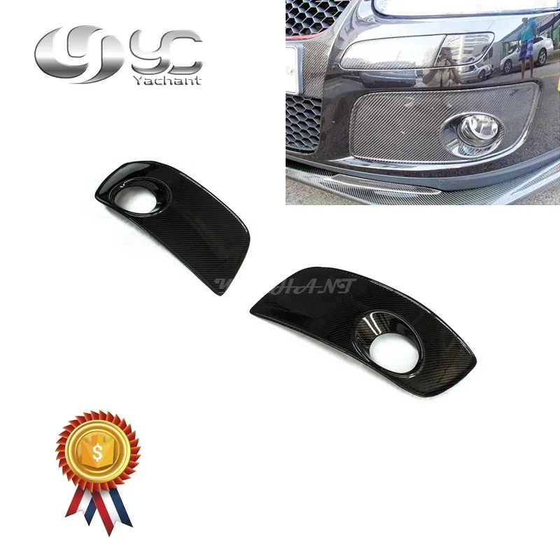 Best Price Car-Styling Carbon Fiber Fog Lamp Covers 2 Pcs Fit For 2004-2007 Golf MK5 GT Front Bumper Type 1 Fog Lamp Covers