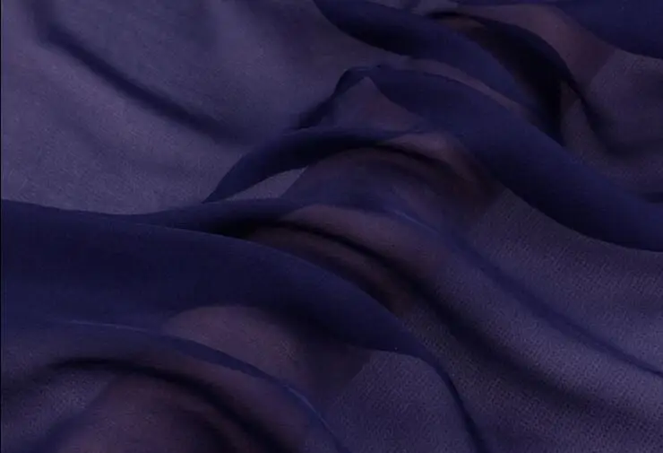 

Howmay 100% pure silk fabric chiffon 5m/m 140cm 55" dark purple 44# color for scarf dress scarf decoration