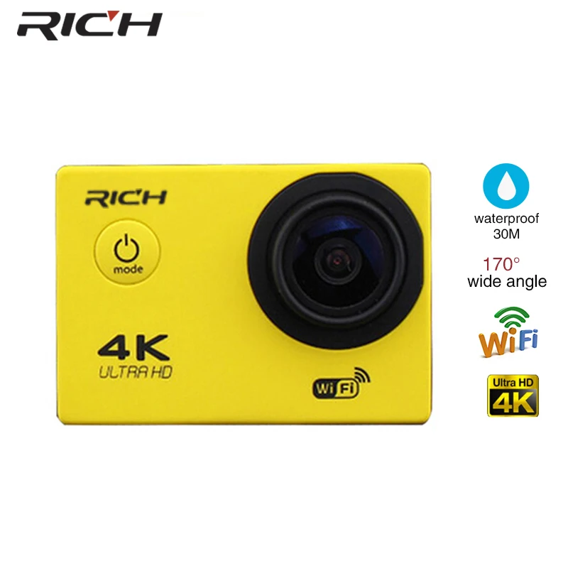 Богатые спортивные камеры 170 2 0 дюйма FHD 1080P WiFi экшн для занятий спортом на