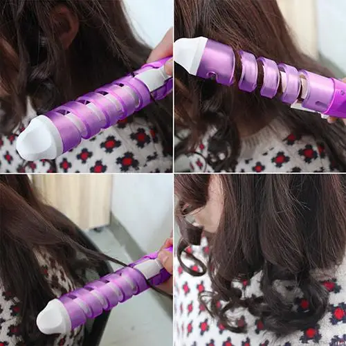 

New Professional Spiral Curler Electrical Ceramic Iron Hair Magic Curling Wand Tool