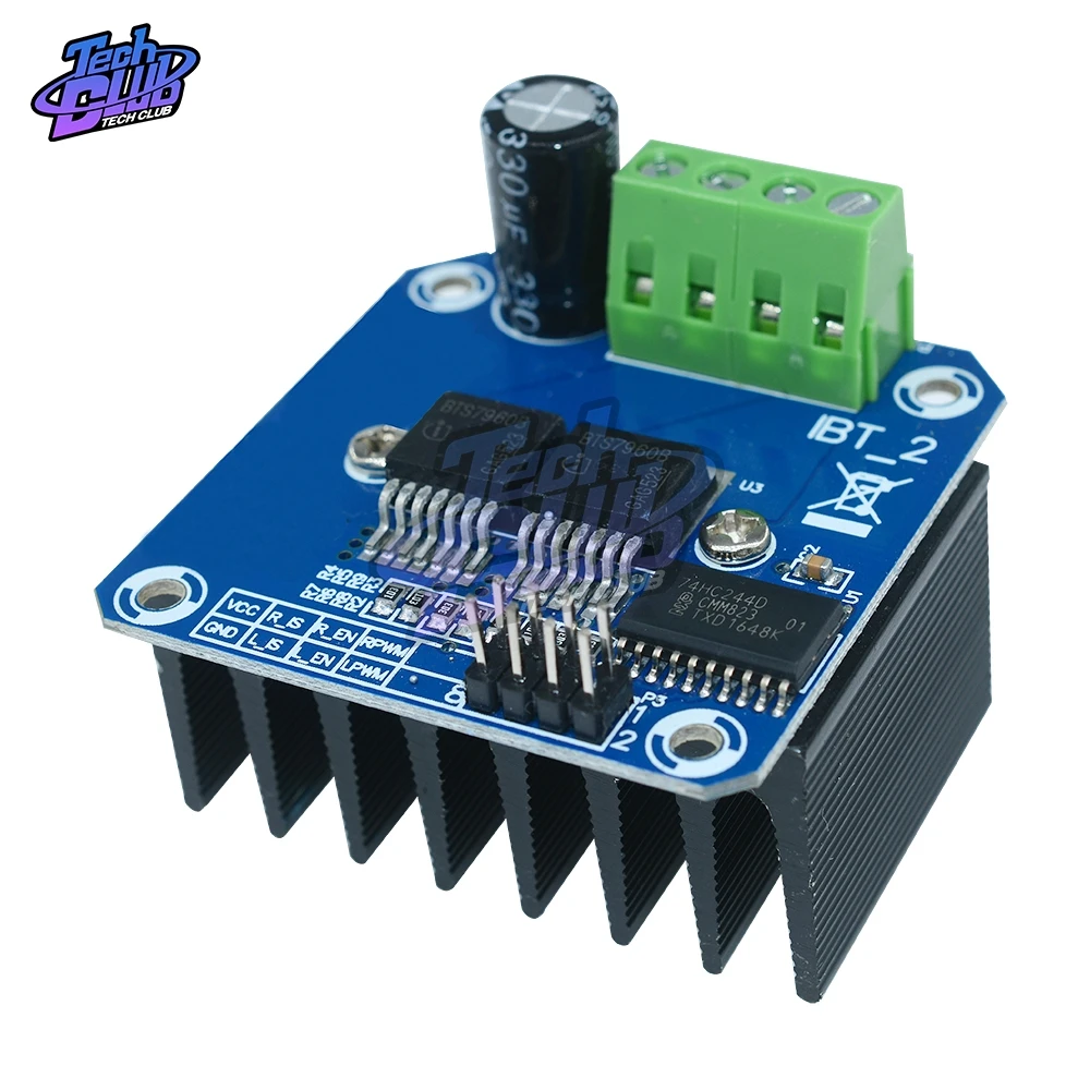 Драйвер шагового двигателя BTS7960B DC 43A модуль платы управления ШИМ с двойным