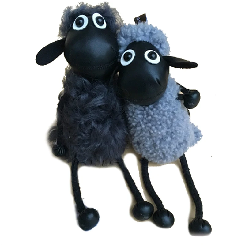 Valpeak 2017 Real Wool Sheep Shaun Keychain Fur Genuine Lambs Wool