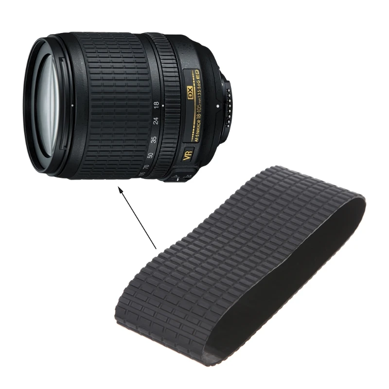 OOTDTY объектив камеры Zoom Grip резиновое кольцо Запасная часть для Nikon 18-105 мм