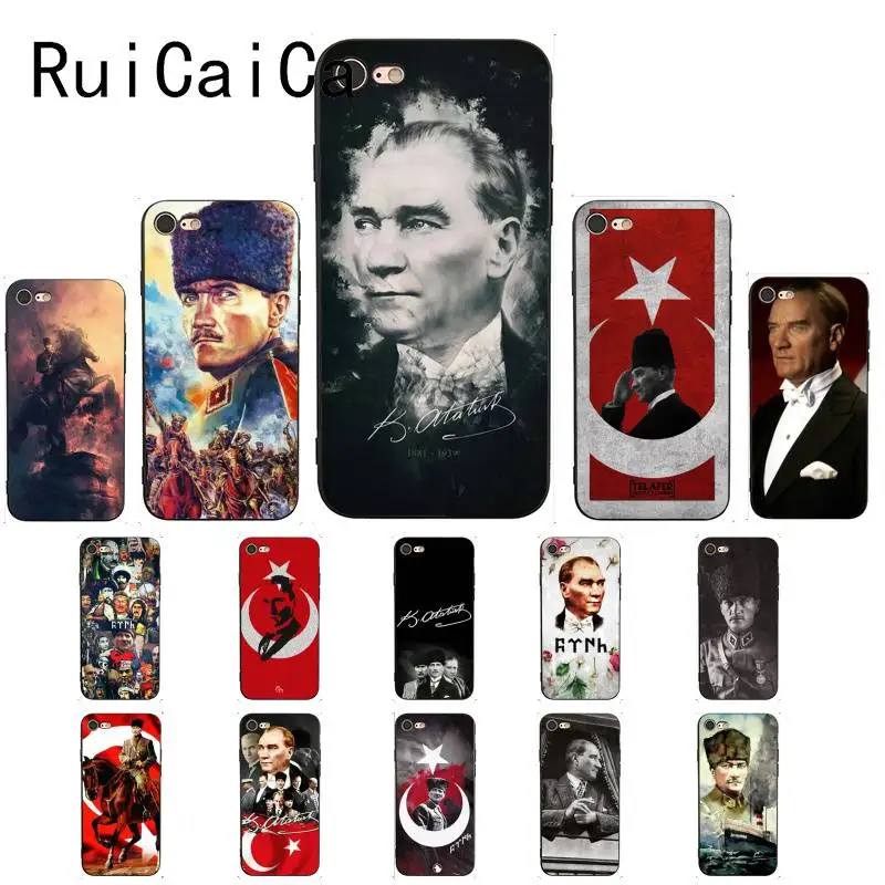 Ruicaica Турция Mustafa kemale Ataturk Мягкий Силиконовый ТПУ чехол для телефона iPhone 5 5Sx 6 7 plus 8