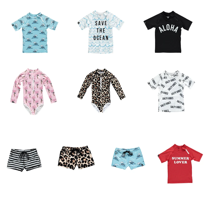 

Pre Sale Bandits Beach Baby Swimwear One-piece Split Swimsuit Sunscreen Top Swimming Wear Leopard Coconut Bathing Suit 80-140CM