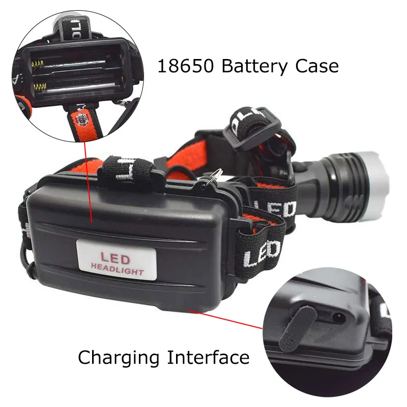 XML t6 led flashlight rechargeable high power led torch 2