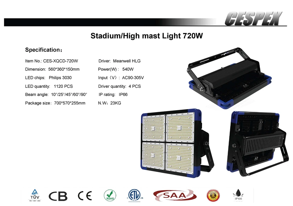 200W-1440W LED stadium light__4