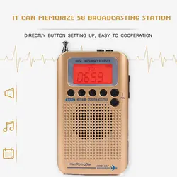 FM стерео радио портативный мини цифровой частоты с 3,5 мм аудио отверстие ЖК дисплей и наушники