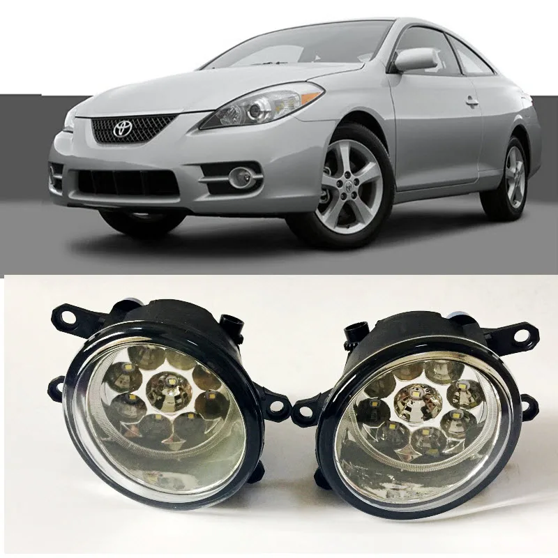 Car Styling For Toyota Solara 2007 2008 US Type 9 Pieces Leds Fog Lights H11 H8 12V 55W Halogen