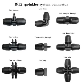 

HOT 8/12mm Punch Free Garden Water Connector Garden Hose Splitter Pipe Connector Garden Pipe Connectors Drip Irrigation Fittings