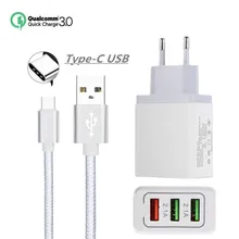 USB Зарядное устройство QC3.0 30 Вт Quick Charge 3,0 стены Зарядное устройство для huawei mate 20 pro Xiaomi MI9 poco F1 samsung S10 9 быстро Зарядное устройство адаптер