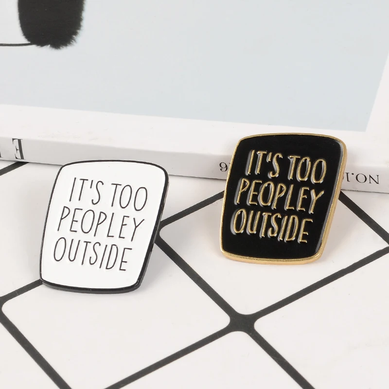 Funny Quote Enamel Pin Simple White Black Board Letters ...