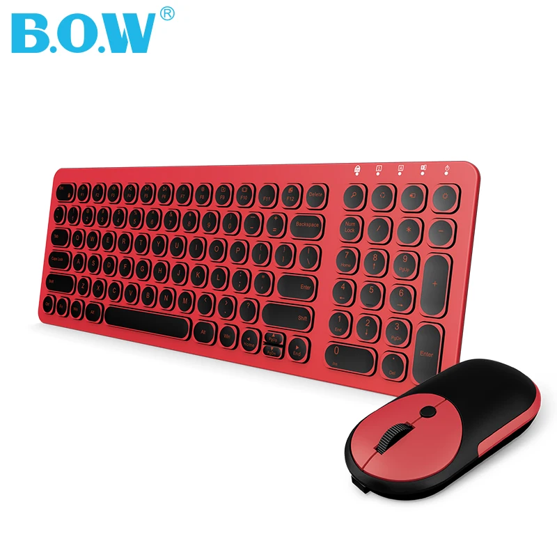 

B.O.W USB Wireless Mouse Keyboard Rechargeable Less Noisy Keyboard and Mouse Combo for PC, Computer, Laptop, Lenovo, Asus, HP