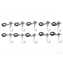 5 шт. рыболовные крючки из углеродистой стали свинцовый джиг круглая сферическая головка рыболовный крючок крючки для мягкой рыболовной приманки