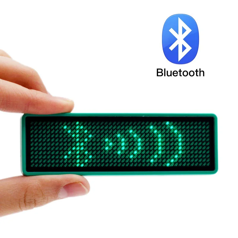 Bluetooth светодиодный значок прокрутка вывеска сообщение имя тег беспроводной мобильное приложение Bluetooth подключение USB Перезаряжаемый