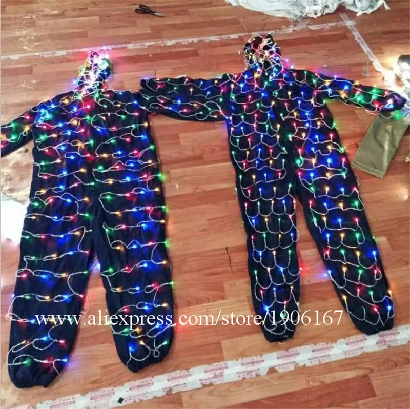 Colorful led luminous robot suit stage perfromance costume03