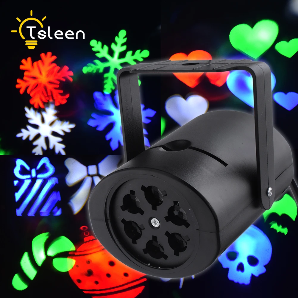 

RGBW Moving Snow Laser Projector Lamp Snowflake LED Stage Light Christmas New Year Party Halloween Projector Outdoor Lighting
