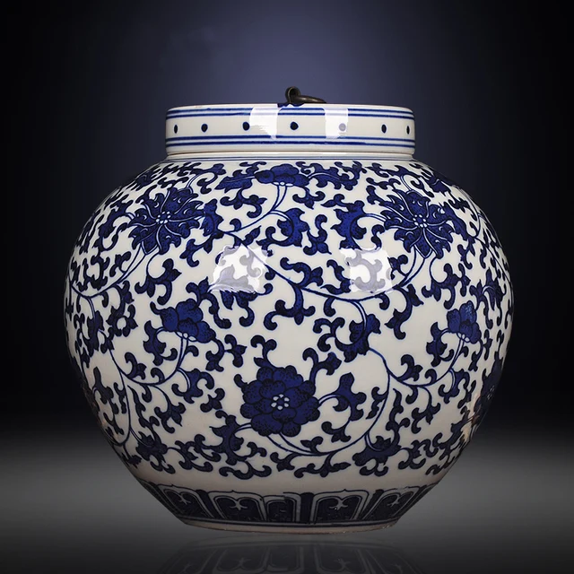 The Family Decorates Ginger Jar Porcelain Ceramic Vase For Chinese The Family Decorates Ginger Jar Porcelain Ceramic Vase For Chinese Temple Blue White