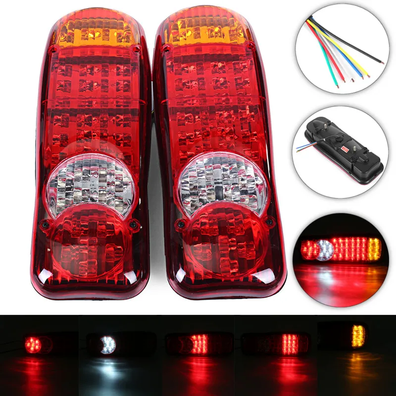 

1 Pair 12V LED Truck Rear Lights Car Bus Trailer Tail Light Indicator Stop Reverse Lamp Reverse Taillight