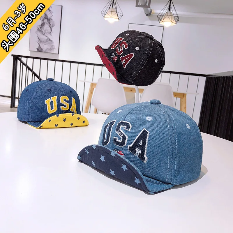 

6m to 3t children's hat the spring and autumn period and the type of private baby cowboy hip-hop cap letters sun sun hat XA 263