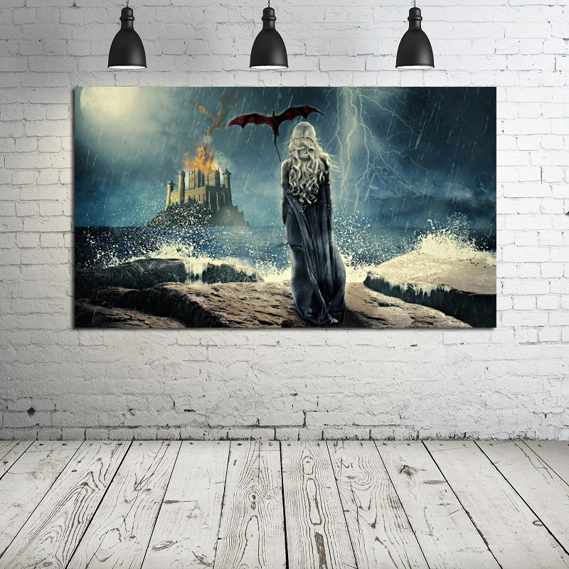 

Game of Thrones Khaleesi Back View Art Canvas Painting Prints Living Room Home Decoration Modern Wall Art Oil Painting Posters