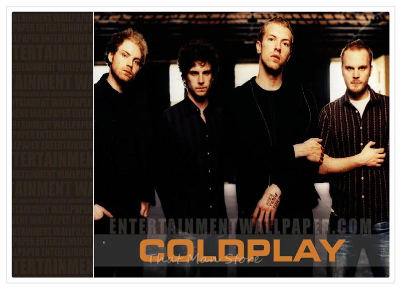 Coldplay рок постер музыкальной группы четкое изображение наклейки на стену украшение дома хорошее качество печатает белая крафт-бумага 42x30 см - Цвет: Прозрачный