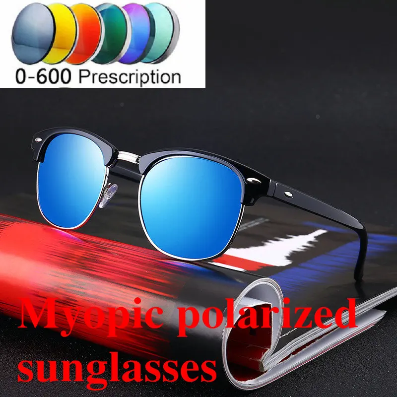 prescription-Myopia-Polarized-Sunglasses-Men-Women-0-to-600-Minus-Degree-Optical-Half-square-polarized-Sun