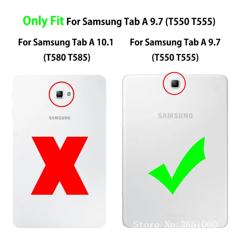 SM-T555 чехол для samsung Galaxy Tab A 9,7 SM-T550 T550 T555 P550 P555 Smart Cover Funda, защитная Подставка для планшета+ пленка+ ручка