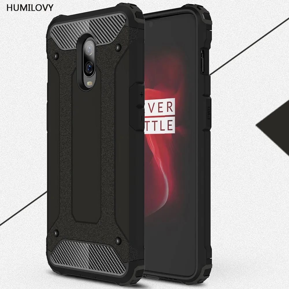 

For Coque Oneplus 6T Case One Plus 6 Cover Heavy Armor Slim Hard Rubber Cover Silicone Phone Case for Oneplus 6T A6013 Cover