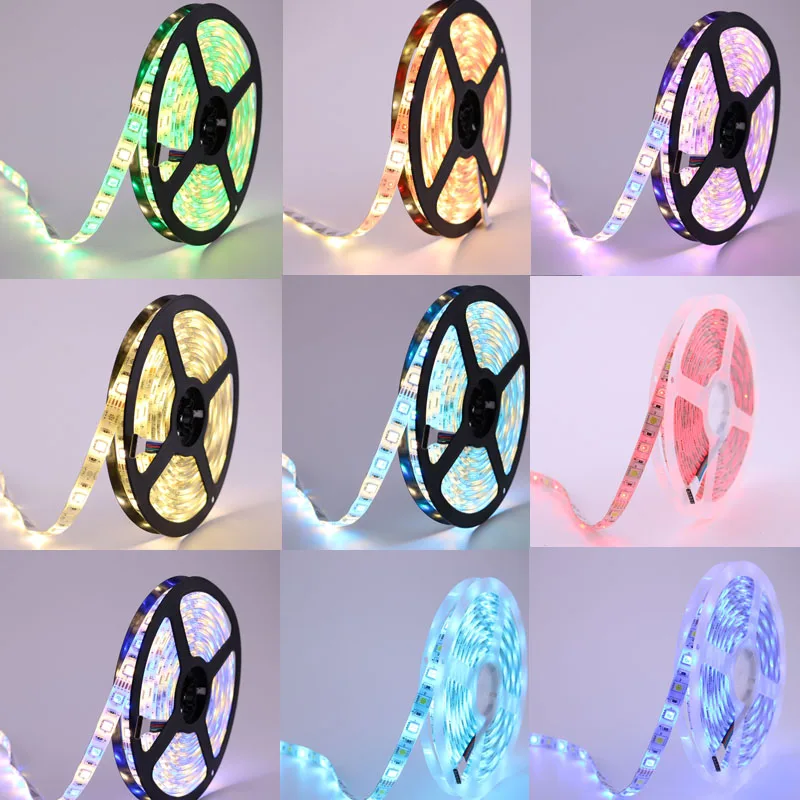 Светодиодная ленсветильник RGB белая теплый белый свет 5050 60 л/м гибкая лента