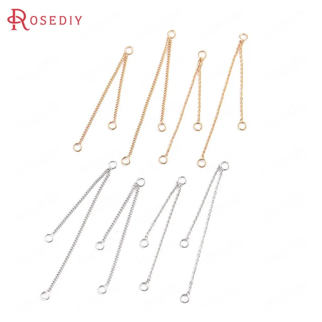 34808 6pcs 5 3cm 6 7cm 24k Gold Color Br 2 Lines Chain Earring 34808 6pcs 5 3cm 6 7cm 24k Gold Color Br 2 Lines Chain Earring