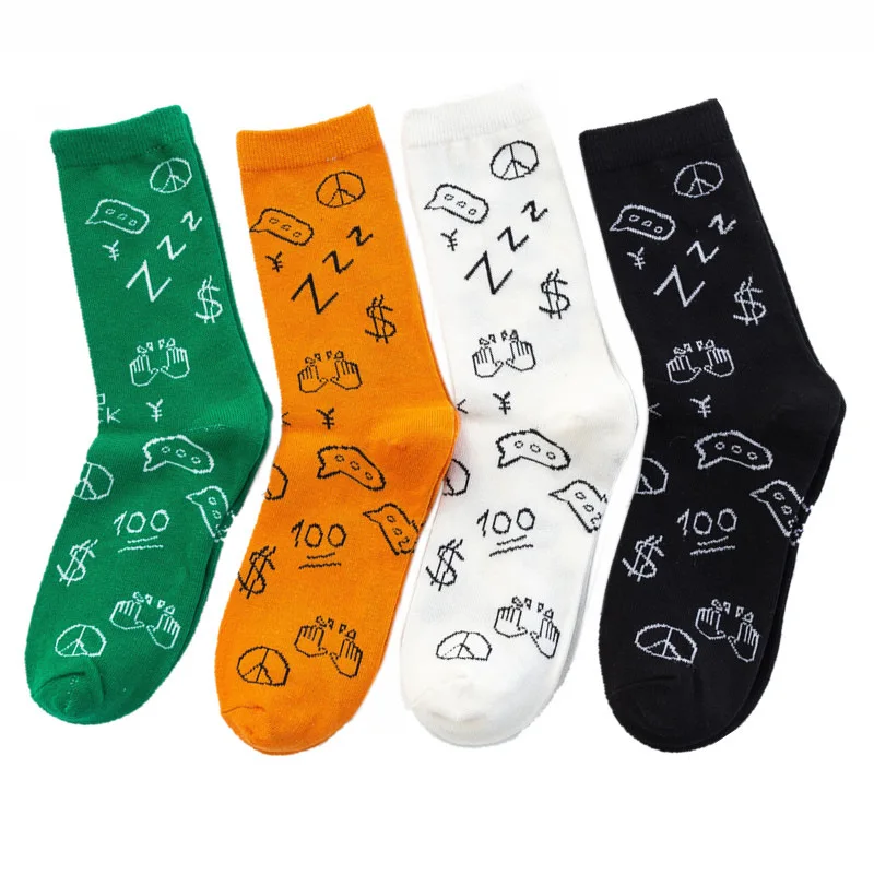 

4 color black and white yellow women's socks calze donna minion spirited away van gogh socks e girl bt21 socks simpson cow print