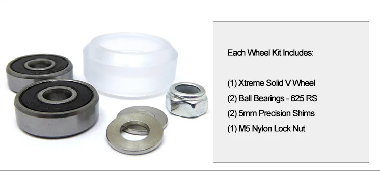 Высокая точность ЧПУ прозрачный Поликарбонат Xtreme v колеса в сборе для v-слот линейной рельсы, OX CNC, WorkBee CNC, Твердые колеса
