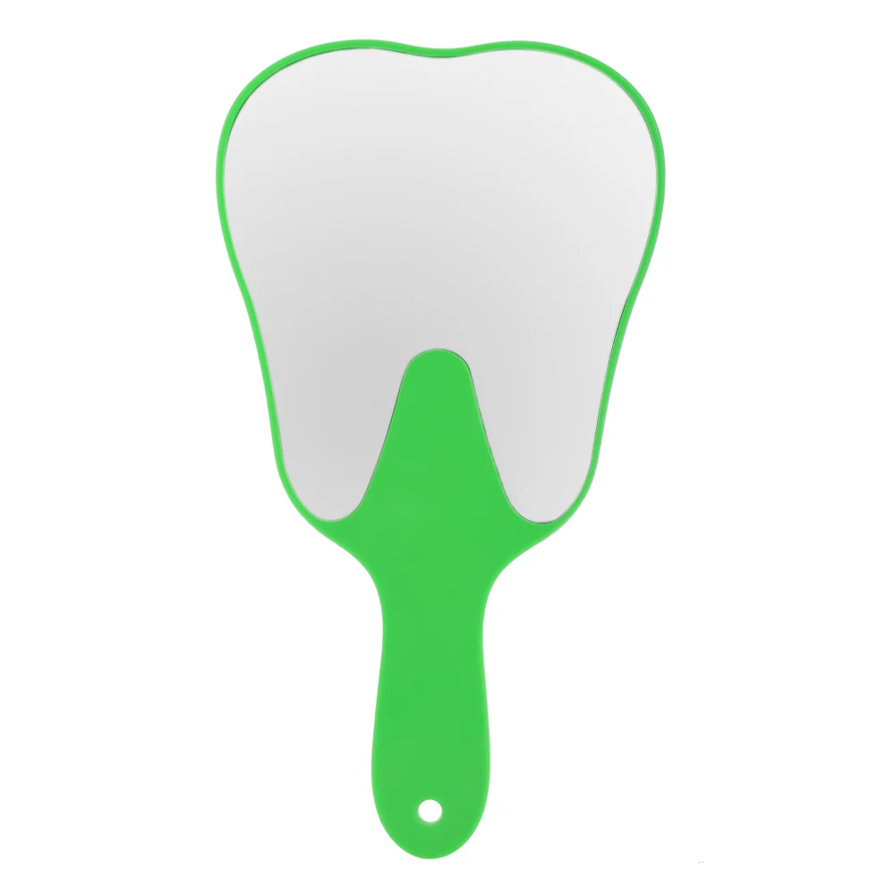 Стоматологическое зеркало 1 шт. небьющееся ручное с пластиковой ручкой в форме