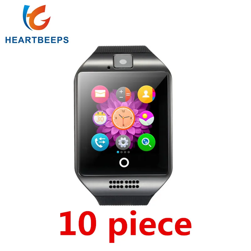 

10piece Bluetooth Smart Watch Q18 With Camera Facebook Whatsapp Twitter Sync SMS Smartwatch Support SIM TF Card For Android