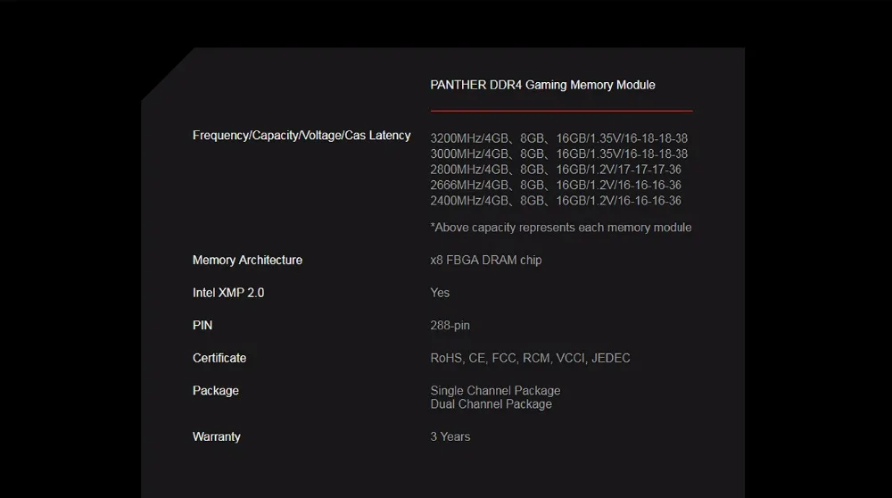 Apacer PANTHER DDR4 3000 ram 8 Гб 3000 МГц DIMM оригинальная настольная игровая память поддержка материнской платы DDR4 288pin 1,35 в