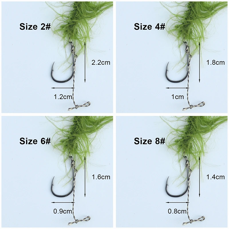 Для рыболовных приманок карпа 2 шт./компл. готовые для Бойла крюк травы для рыболовных приманок карпа связаны готовы карп рыболовные крючки Размеры 2#4#6#8