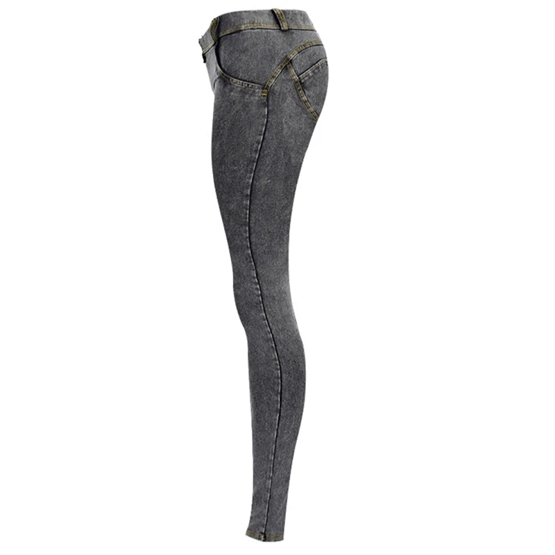 Ceny Seksowne dżinsy z niską talią kobieta brzoskwinia Push Up Hip Skinny spodnie denimowe chłopak Jean dla kobiet legginsy elastyczne szare dżinsy Plus rozmiar