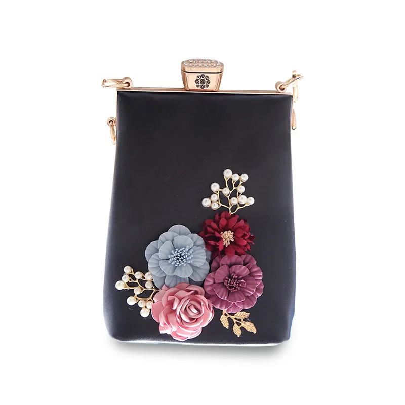 

Fashion Appliques pattern flowers Women Bag Crystal Ladies Evening Bag Bride Tote Bag Women Wedding Handbag Brand Designer YHB89