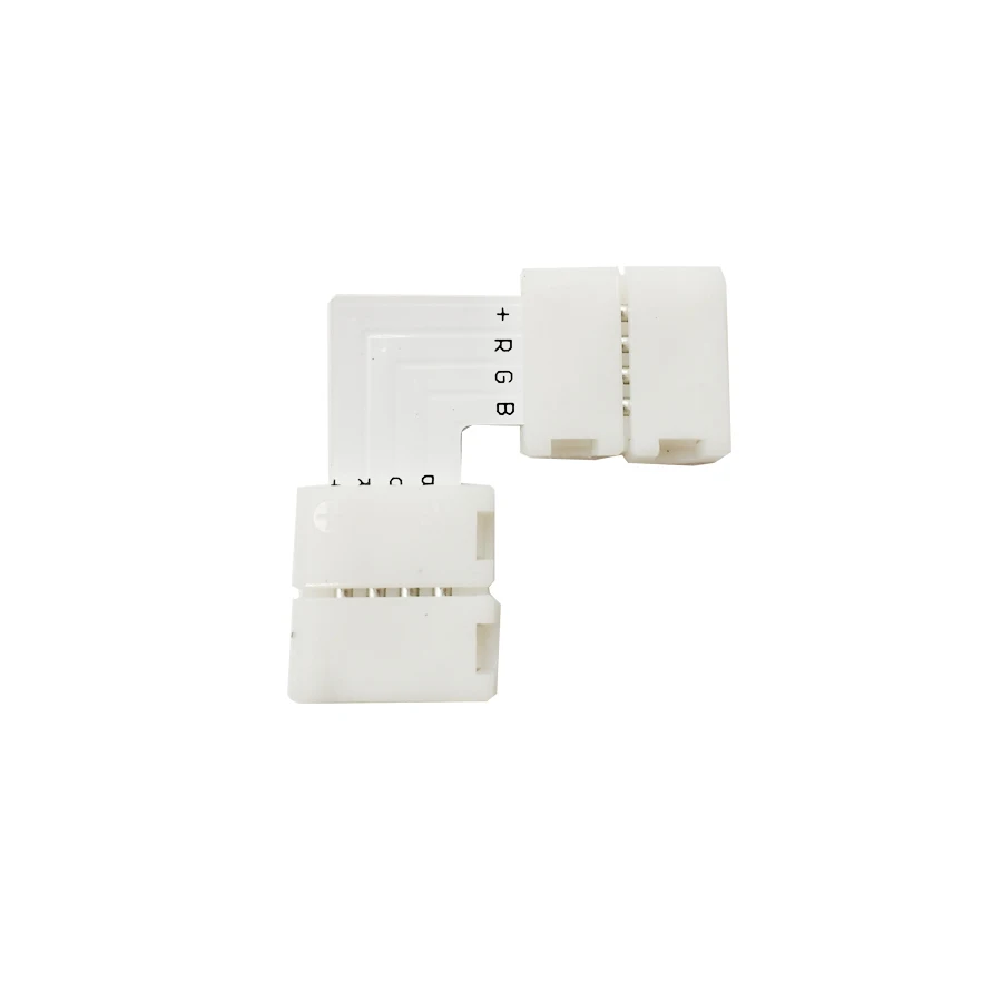 L-образный 4 Pin 10 мм светодиодный соединитель полосы для прокладки 4 проводника угловой Быстрый разветвитель для 5050 2835 3528 RGB светодиодный полосы