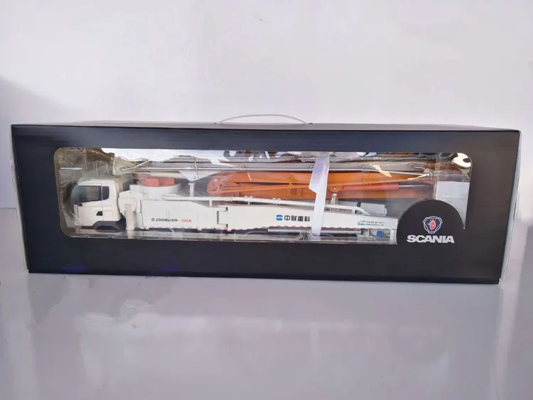 Изысканная модель из сплава 1:38 грузовик Scania трактор Zoomlion 64X 6RZ бетононасос литые