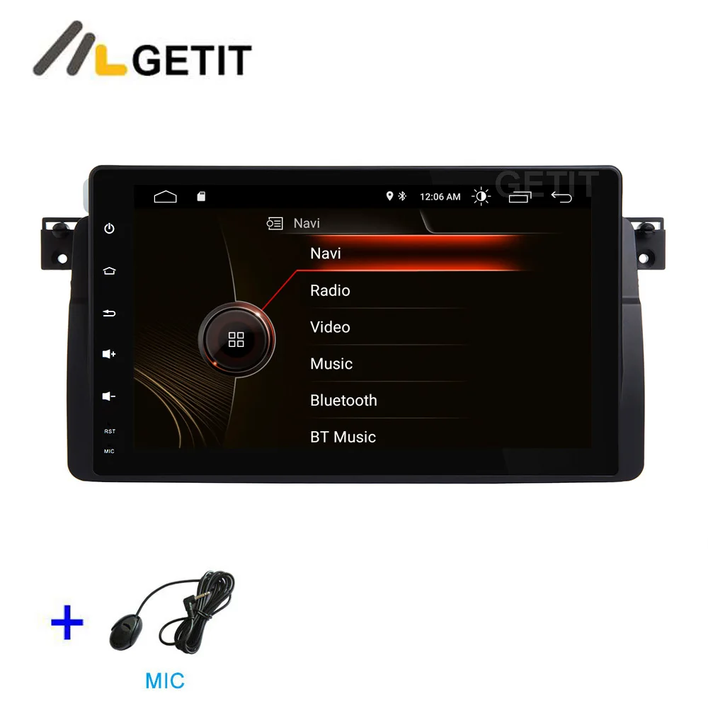 DSP 9 дюймов Android 10 автомобильное радио стерео Мультимедиа gps навигация для BMW E46 M3 - Цвет: add MIC