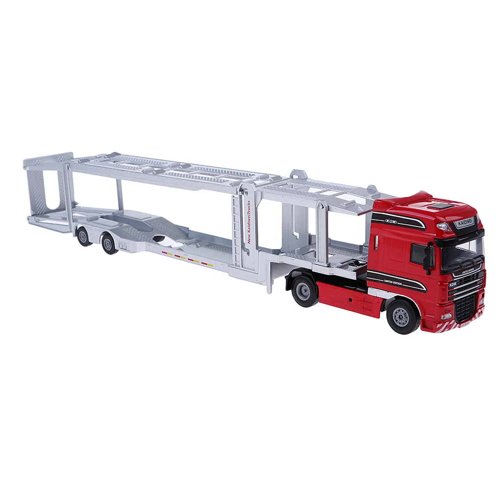 

1/50 Die-Cast Miniature Car Transport Truck Trailer Model Toy for Kids Pull Push Vehicle Toy