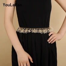 YouLaPan SH70 пояса с кристаллами Свадебные ленты для платья стиль пояс невесты золотой пояс роскошные дизайнерские ремни для женщин