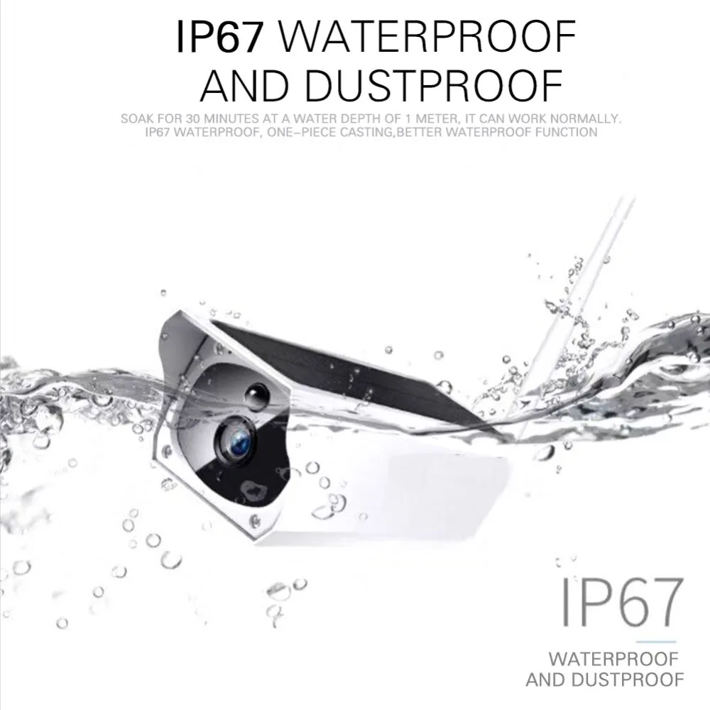 1080P HD Wifi Wireless IP Camera Home Security Surveillance Waterproof Outdoor Solar Camera IR Nigh