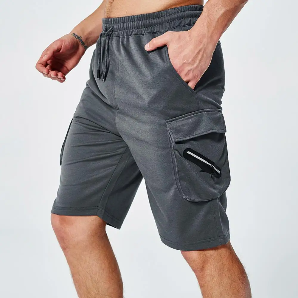 

ASALI Casual Men Shorts Drawstring Streetwear Short Trousers 2019 Summer Breathable Men Bermuda Knee Length Elastic Waist Shorts