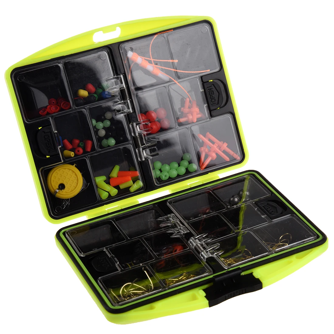 

New 24 kinds of Assorted Fishing tackles Swivels Jig hooks Leads Box accessory